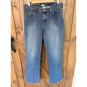 Liz Claiborne Womens Size 10 Regular Medium Wash Straight Leg Stretch Jeans